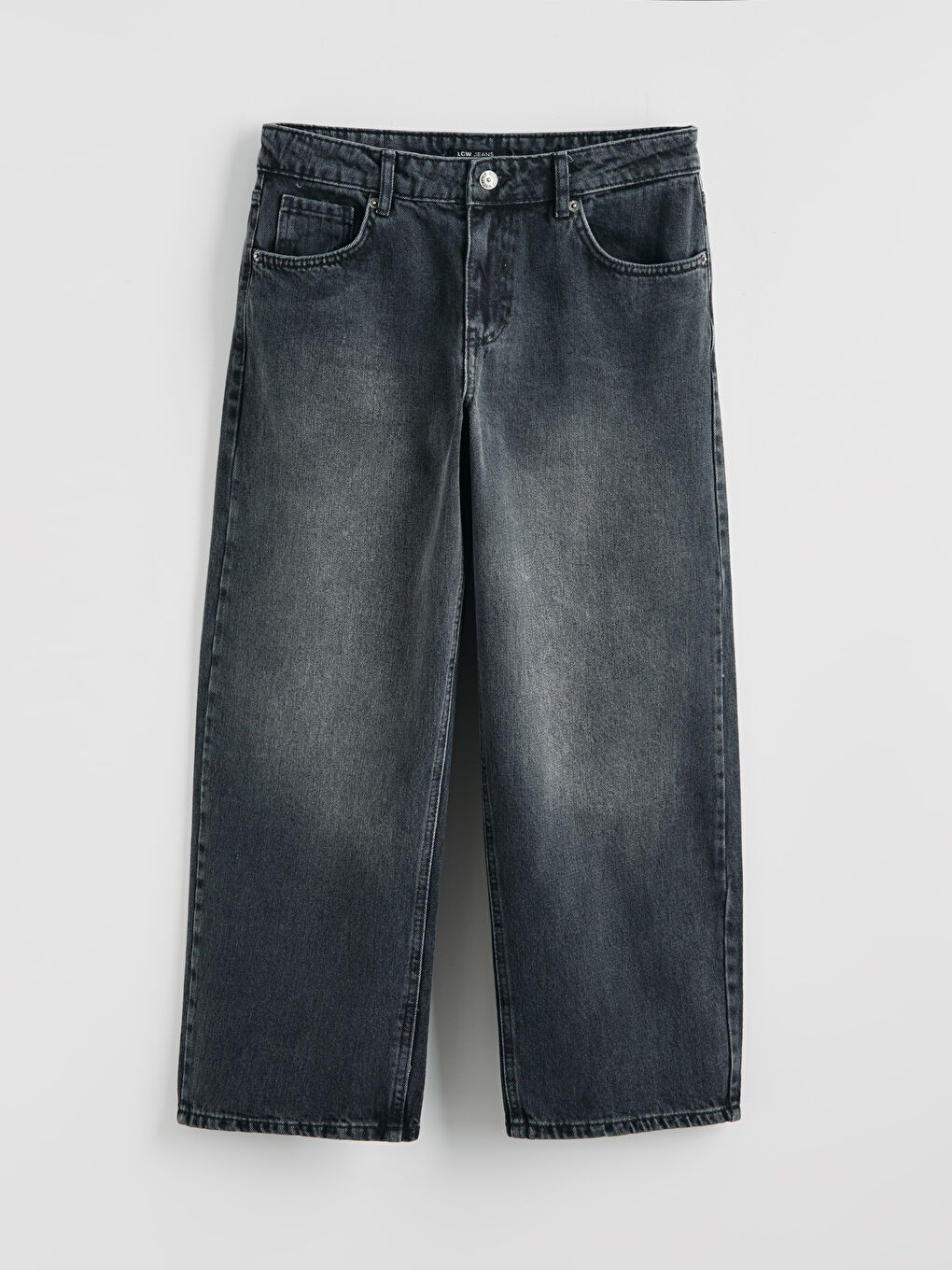 Siyah Barrel Fit Kadın Jean Pantolon-3