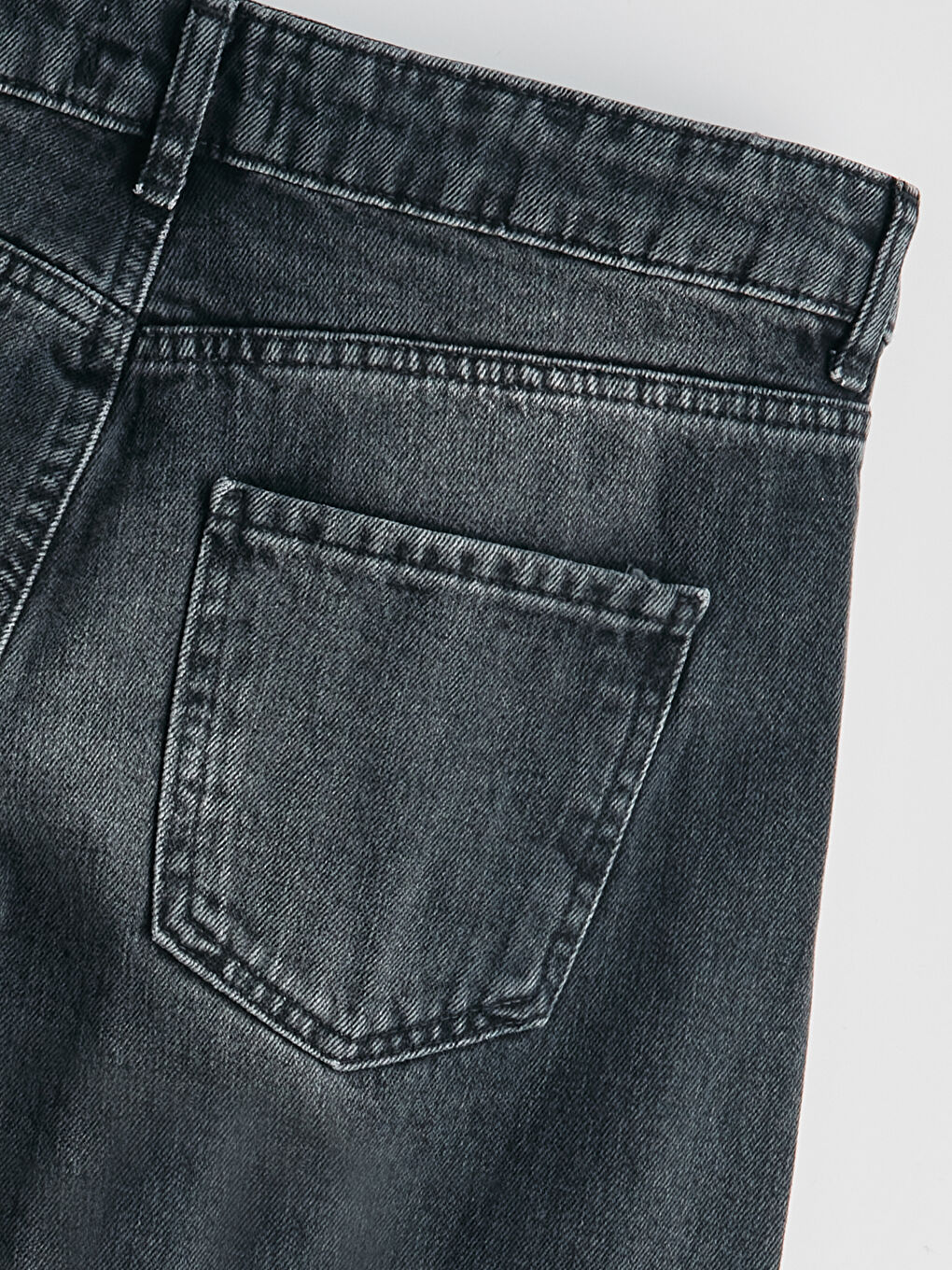 Siyah Barrel Fit Kadın Jean Pantolon-4