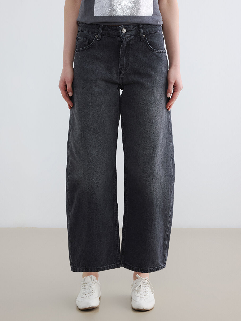 Barrel Fit Kadın Jean Pantolon-1