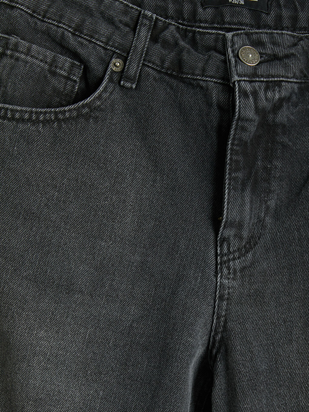 Siyah Barrel Fit Kadın Jean Pantolon-7