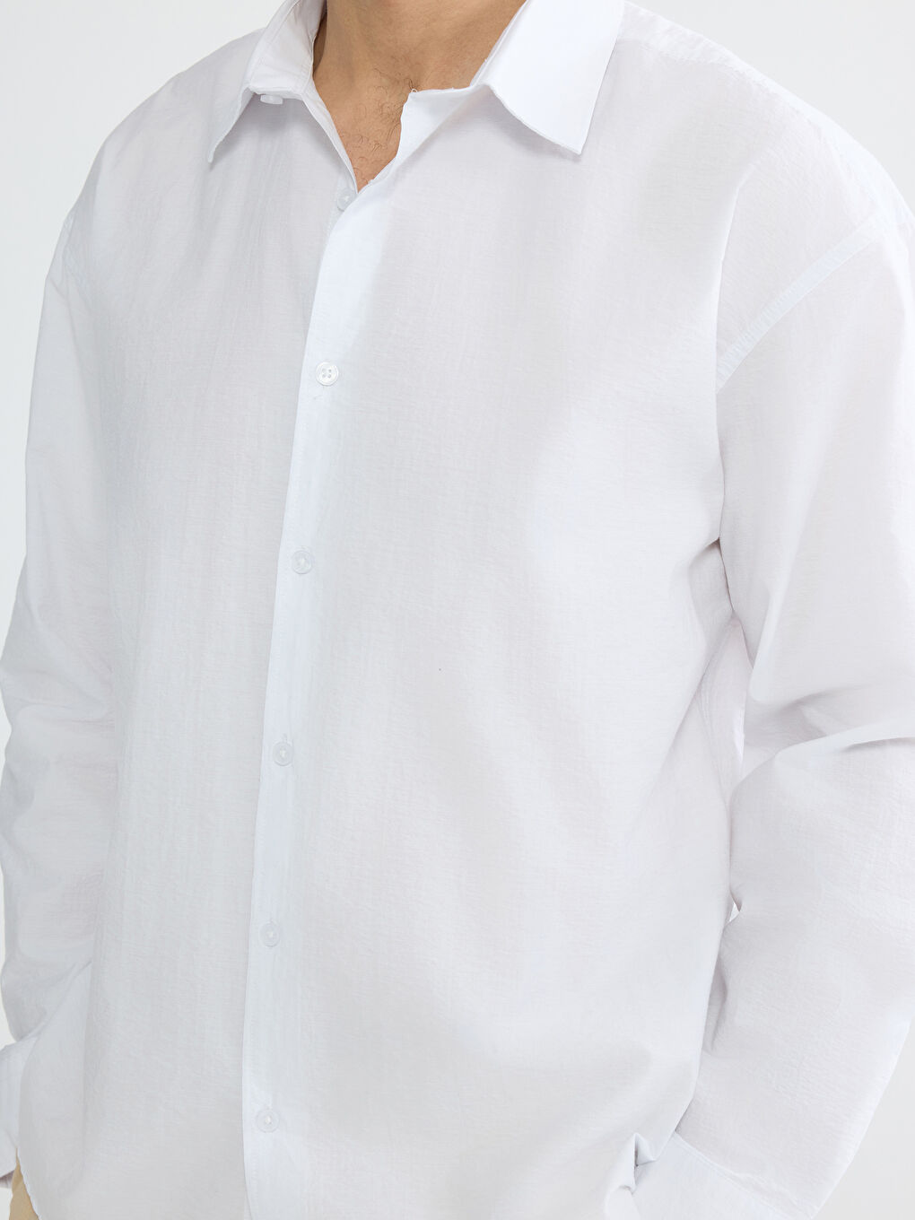 Men's Regular Fit Poplin Shirt-2