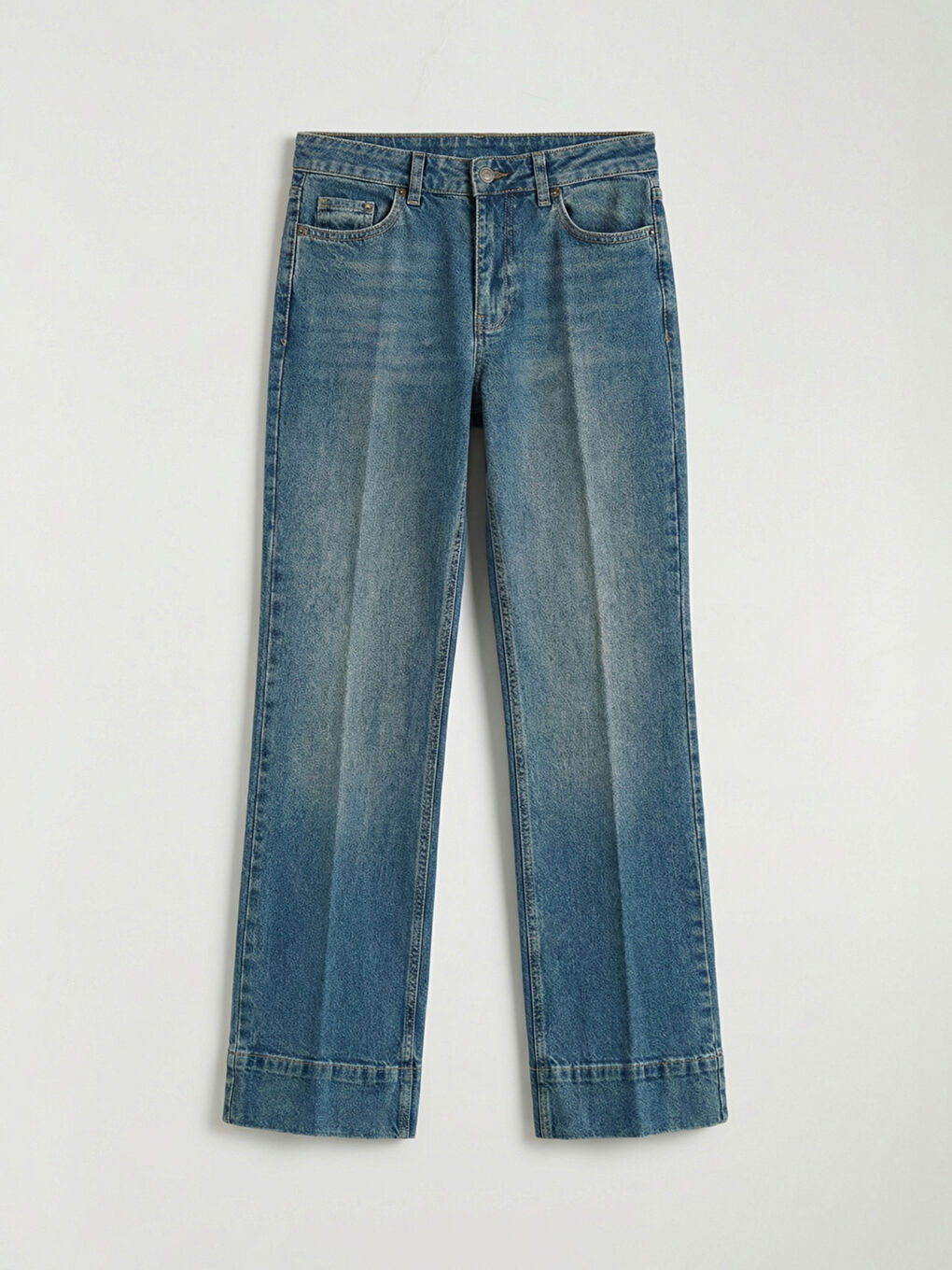 İndigo Flare Kadın Jean Pantolon