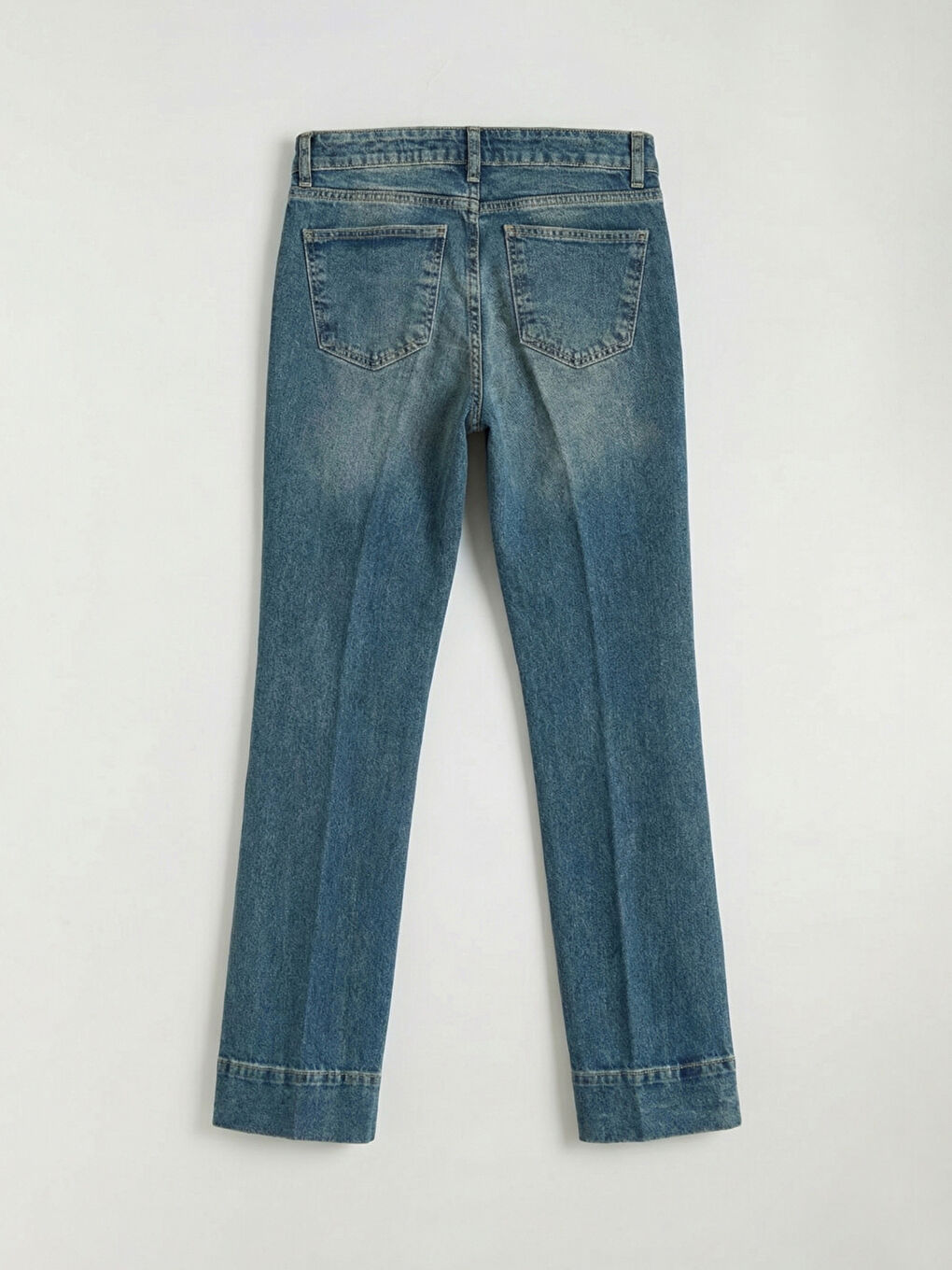 İndigo Flare Kadın Jean Pantolon-1