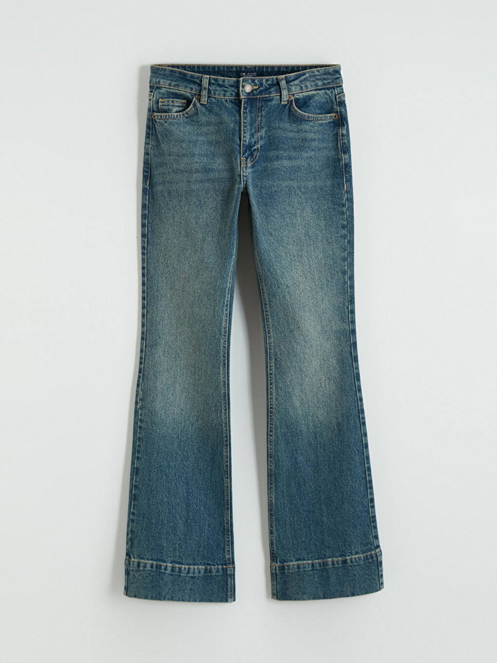 İndigo Flare Kadın Jean Pantolon-4