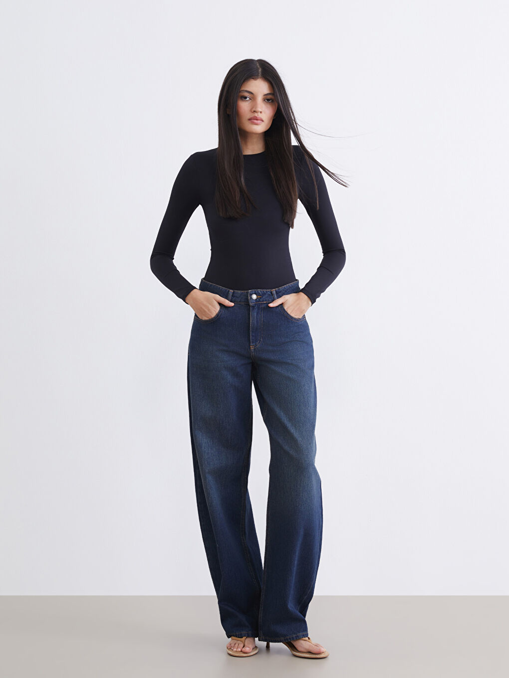 İndigo Balloon Fit Kadın Jean Pantolon