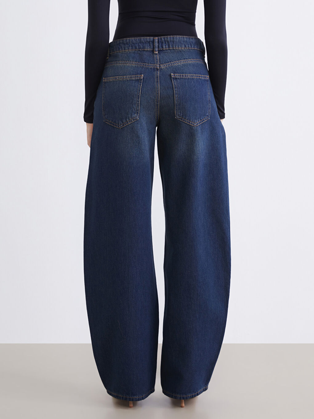 İndigo Balloon Fit Kadın Jean Pantolon-3