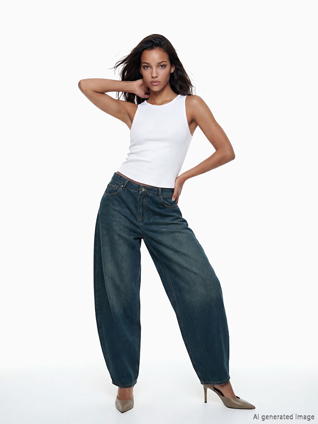 Balloon Fit Women's Jeans-1