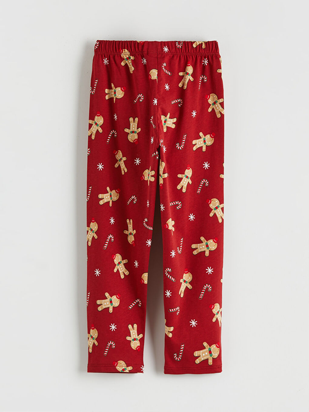 Kırmızı Bisiklet Yaka Yılbaşı Temalı Erkek Çocuk Pijama Takımı-4