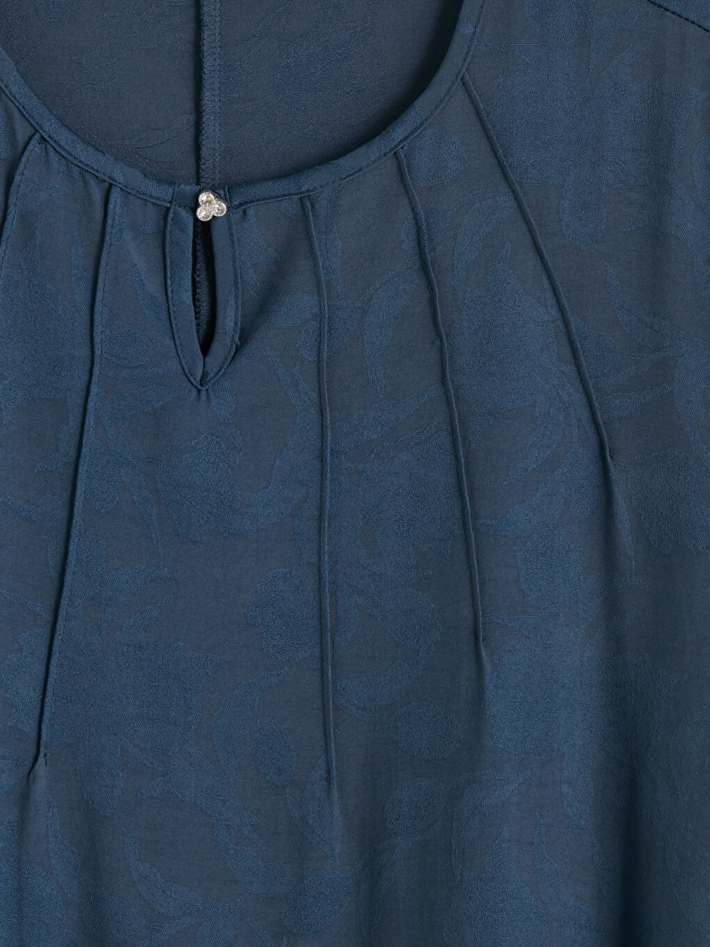 İndigo Bisiklet Yaka A Kesim Elbise-2