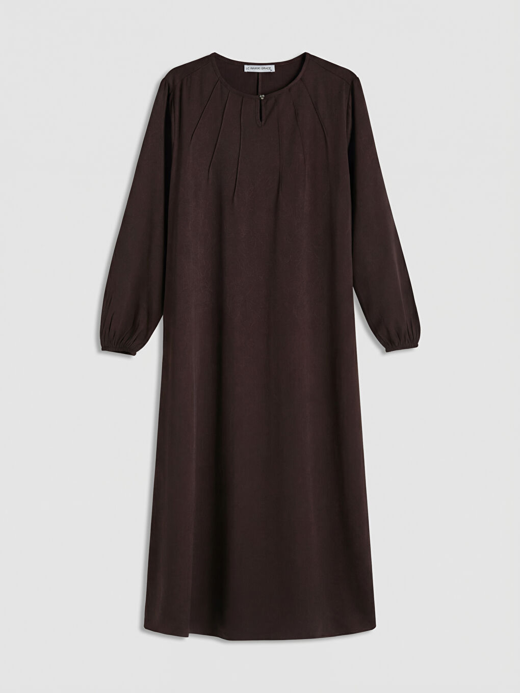 Kahverengi Bisiklet Yaka A Kesim Elbise