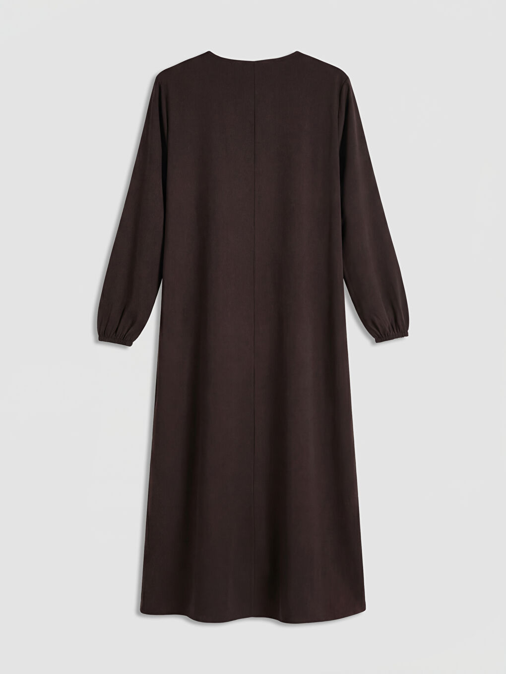 Kahverengi Bisiklet Yaka A Kesim Elbise-1