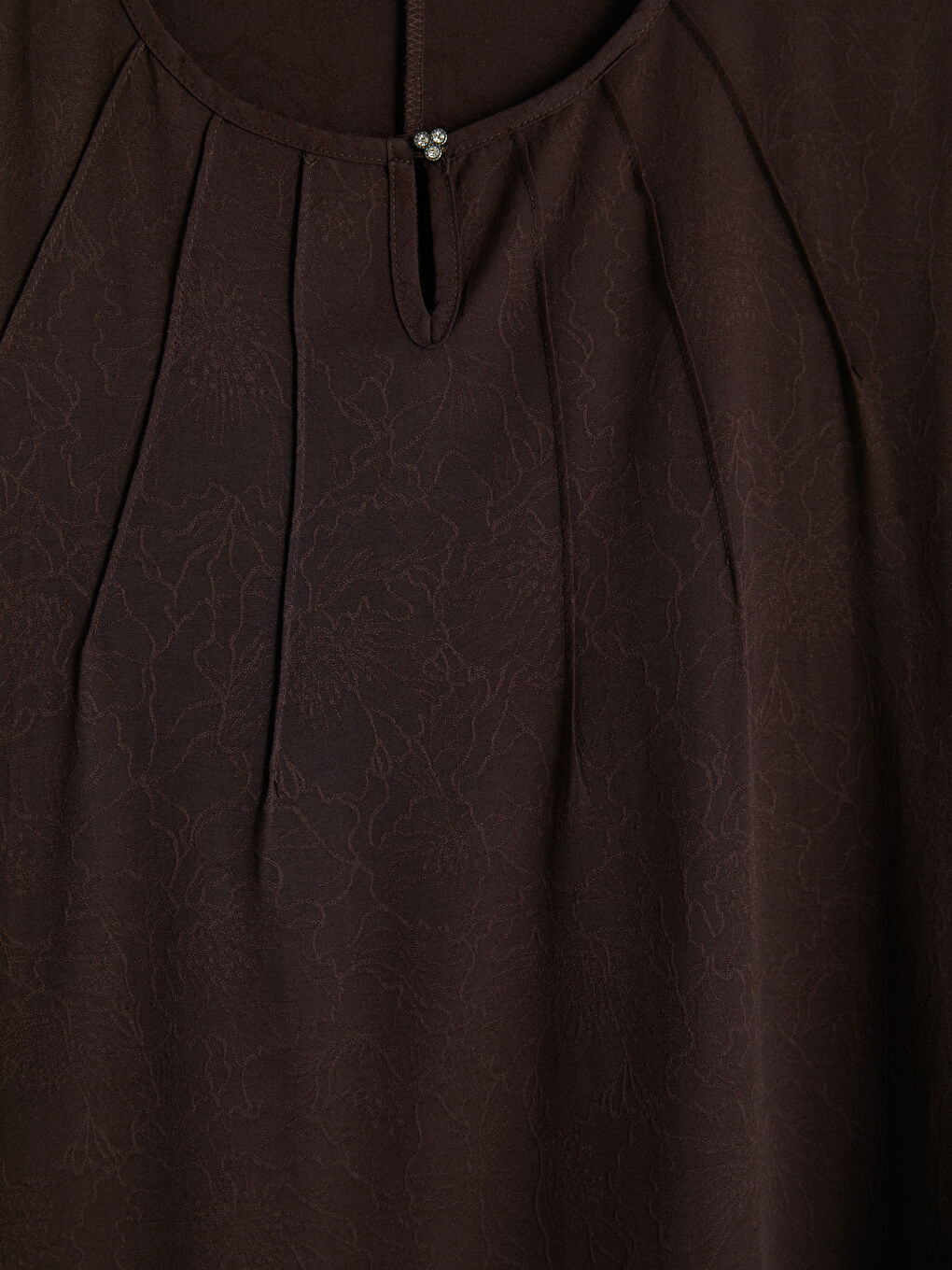 Kahverengi Bisiklet Yaka A Kesim Elbise-2