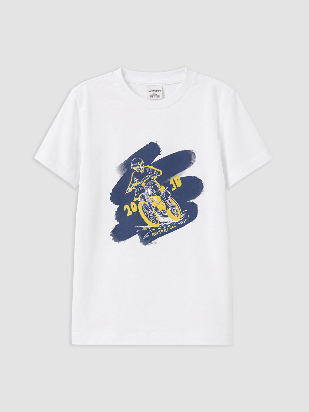 Beyaz Erkek Çocuk Baskılı Şortlu Pijama Takımı-1