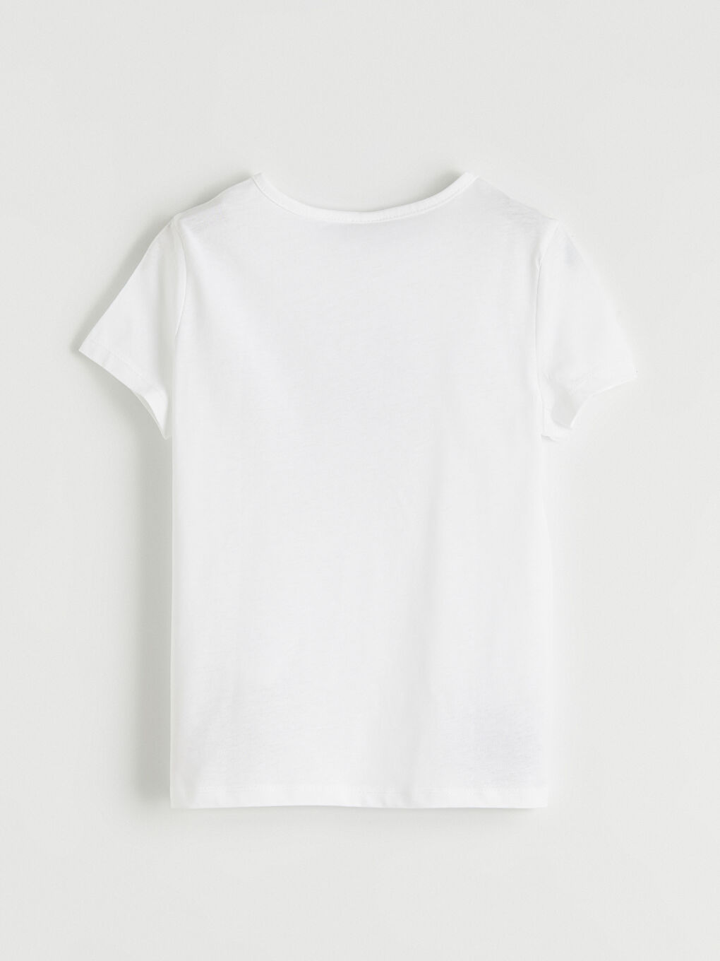 Beyaz Kız Çocuk Yıldız Baskılı Tişört-2