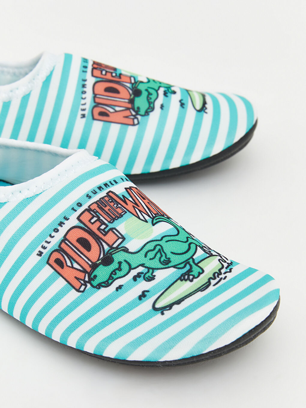 Полосатая и с принтом обувь для плавания для малышей мальчиков-2