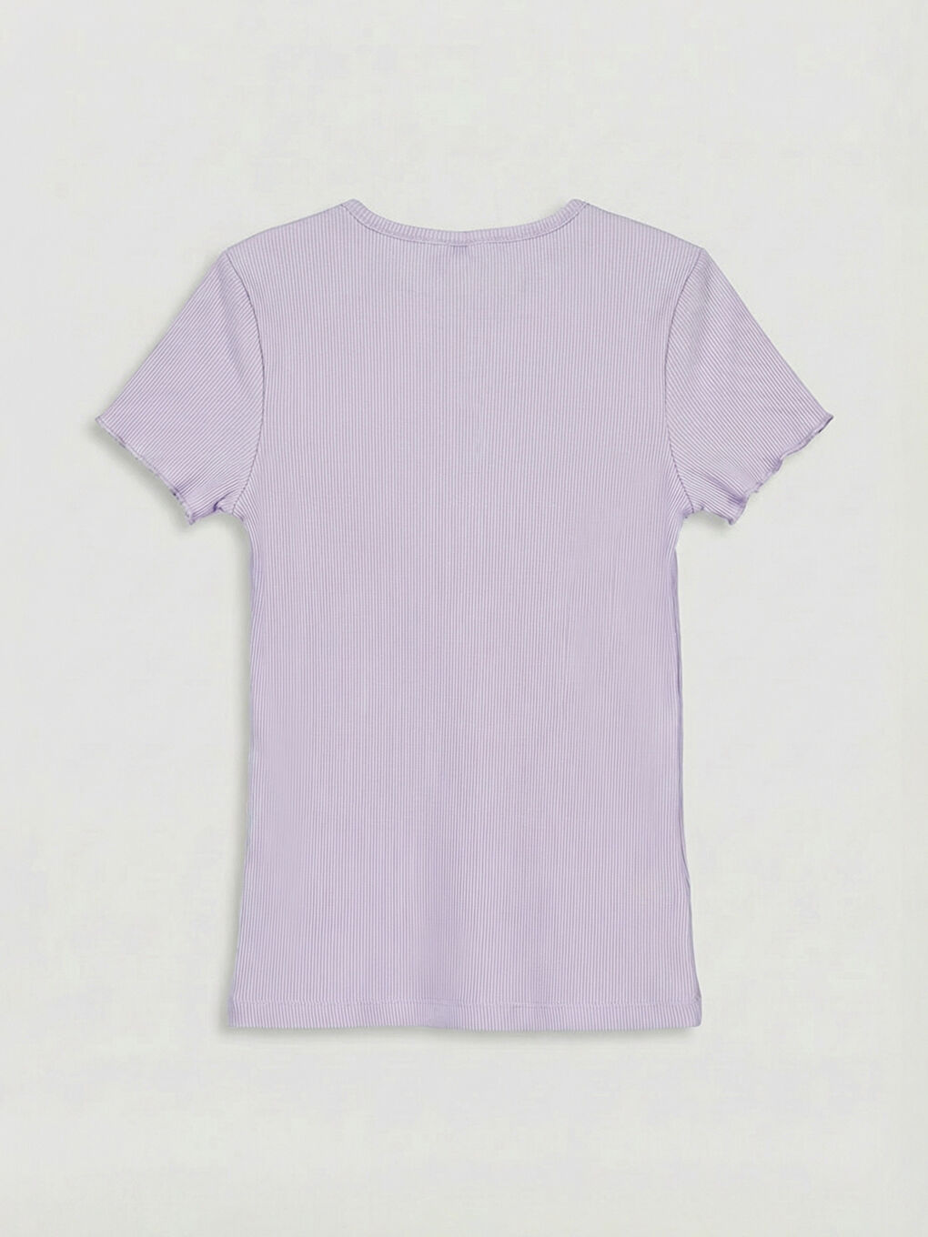 Lila Pencere Detaylı Kız Çocuk Tişört-1