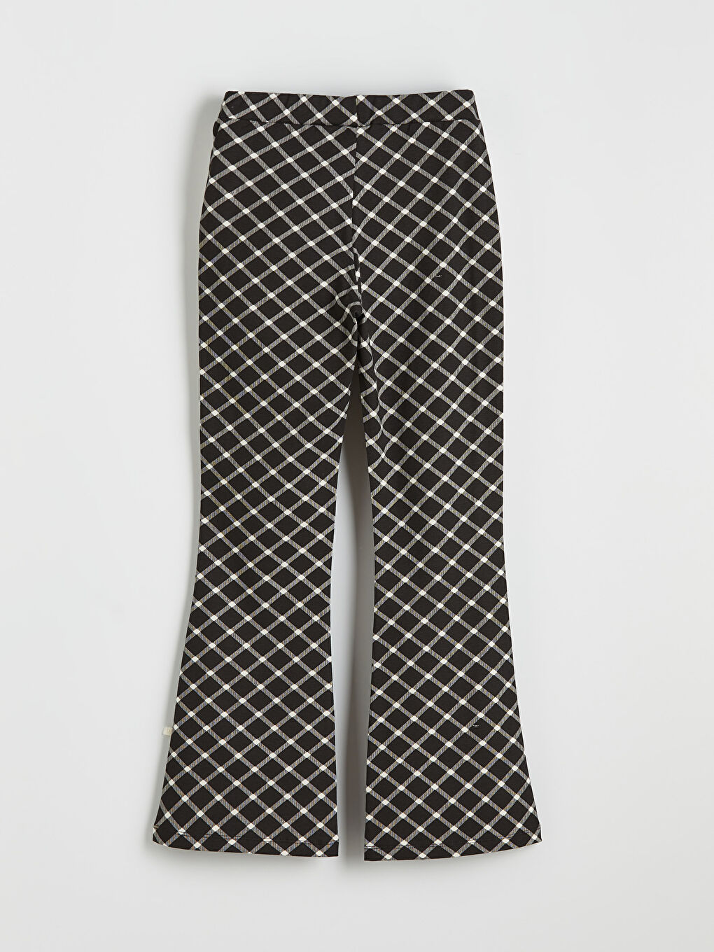 Siyah Fiyonk Detaylı İspanyol Paça Kız Çocuk Tayt-1