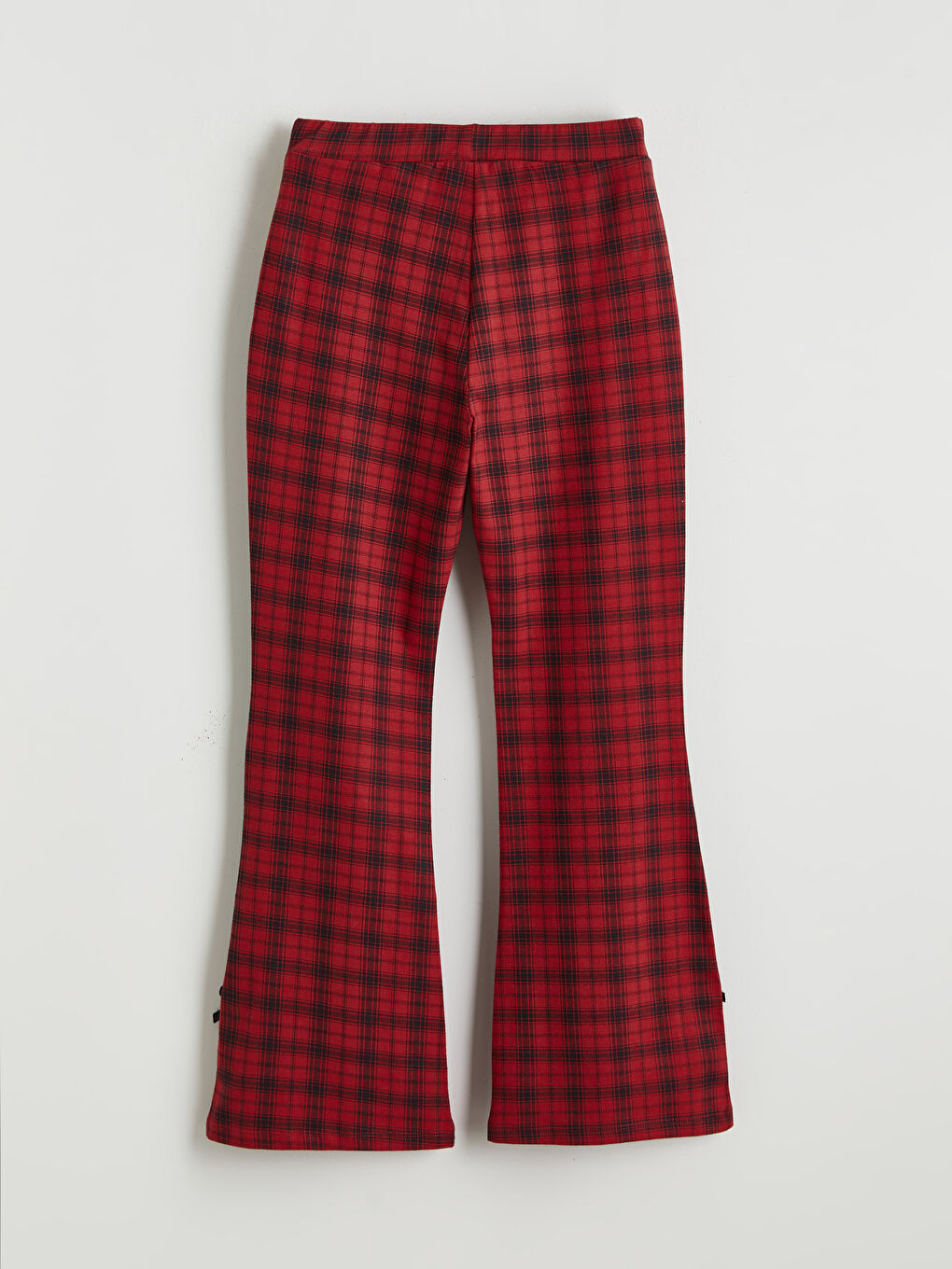 Kırmızı Fiyonk Detaylı İspanyol Paça Kız Çocuk Tayt-1