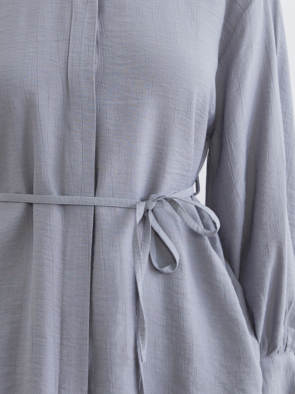 Gri Dokulu Kadın Gömlek Tunik-2