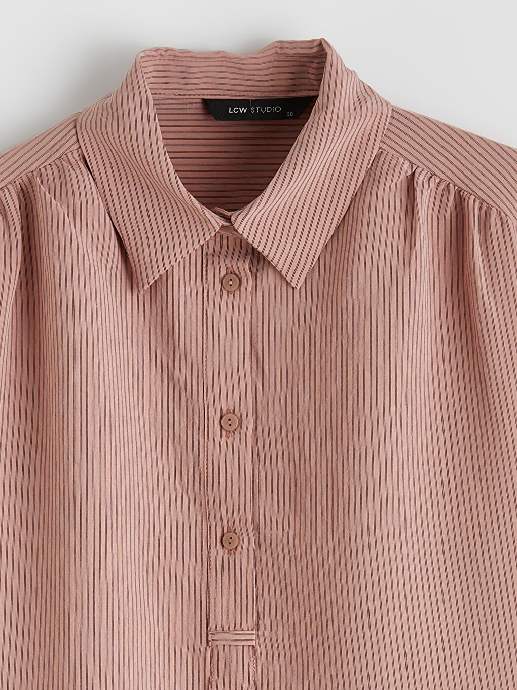 Pembe Modal Karışımlı Oversize Kadın Gömlek Tunik-1