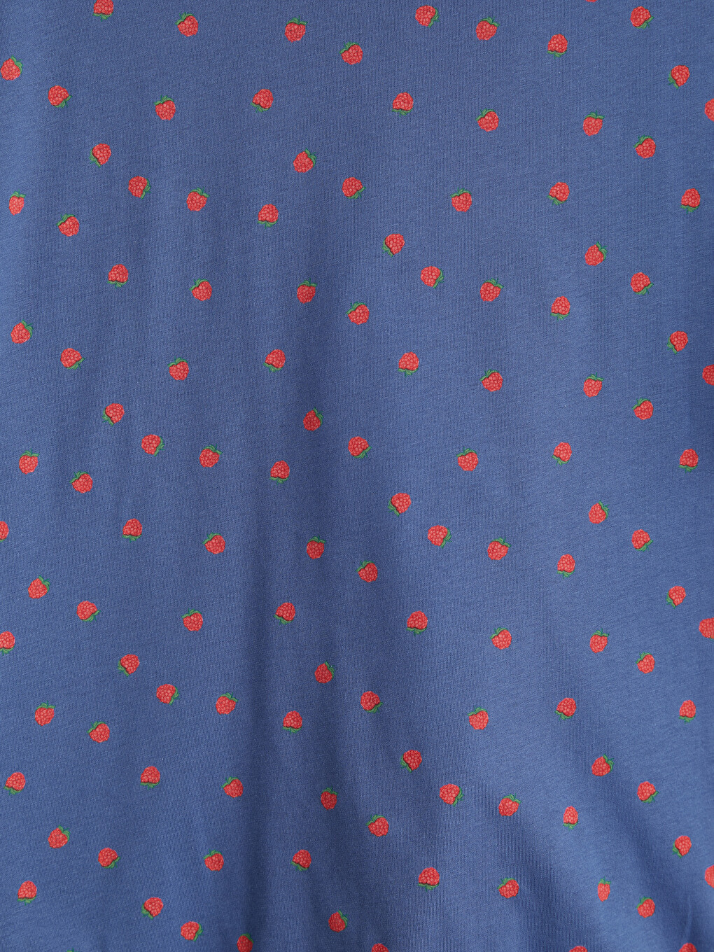 Mavi Beli Lastikli Kalp Desenli Kadın Kapri Pijama Altı-4
