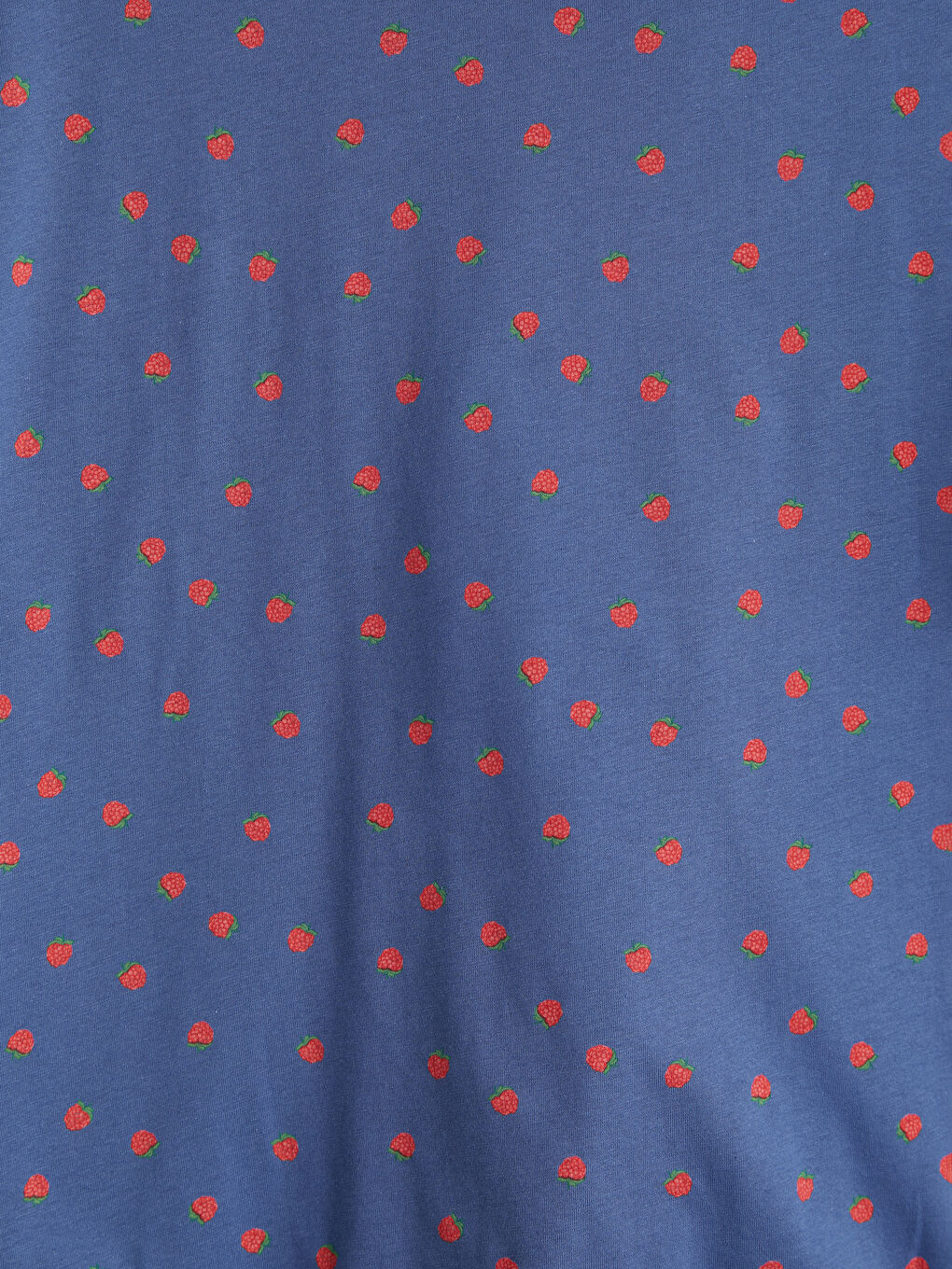 Mavi Bisiklet Yaka Baskılı Kadın Kaprili Pijama Takımı-5