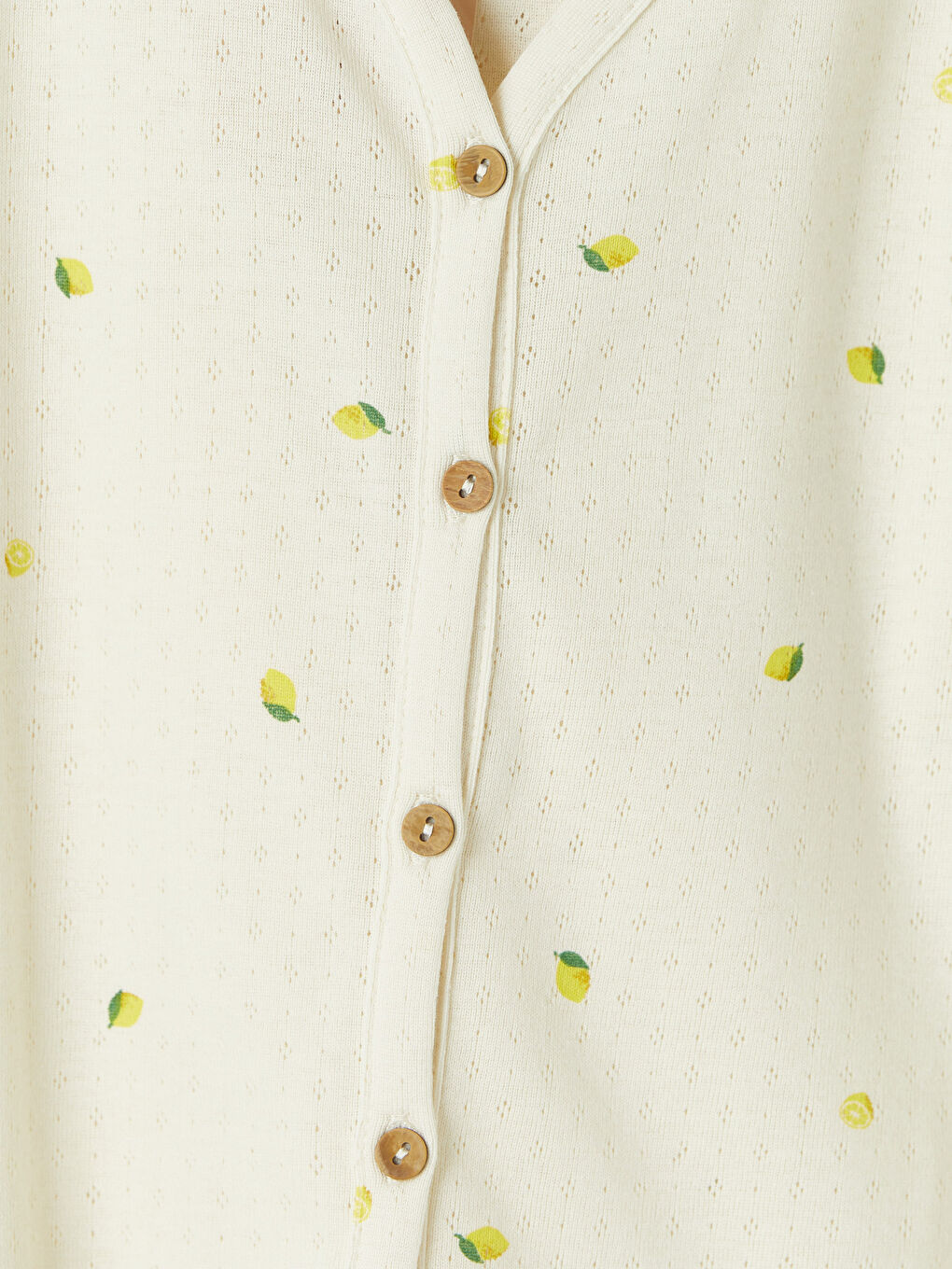 Ekru V Yaka Kadın Şortlu Pijama Takımı-5