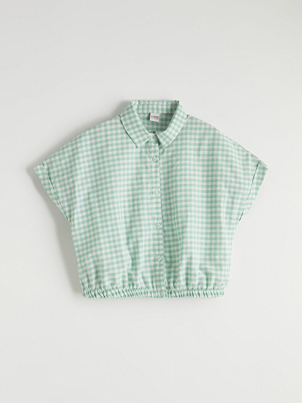 Yeşil Ekose Kız Çocuk Gömlek