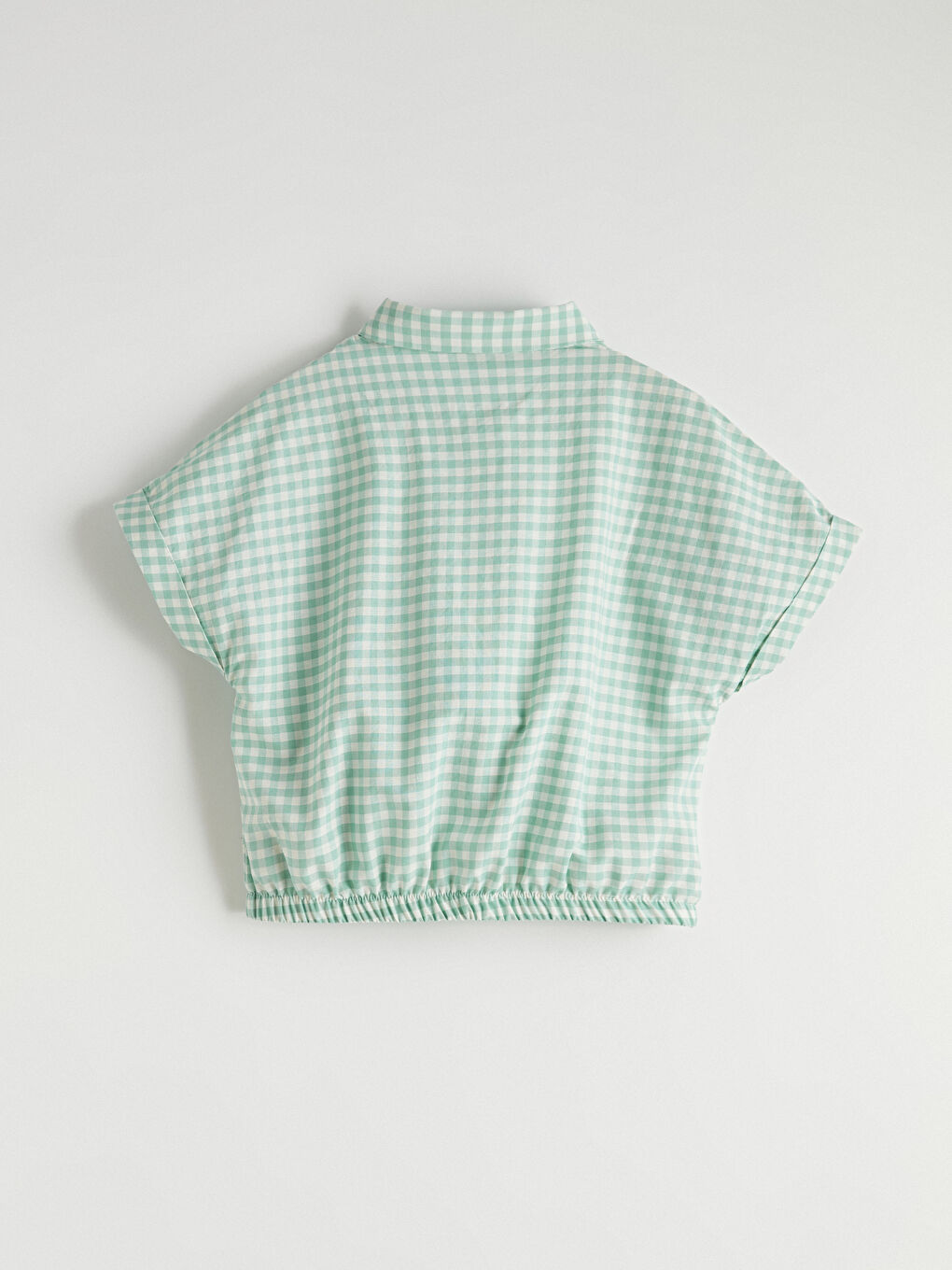 Yeşil Ekose Kız Çocuk Gömlek-2