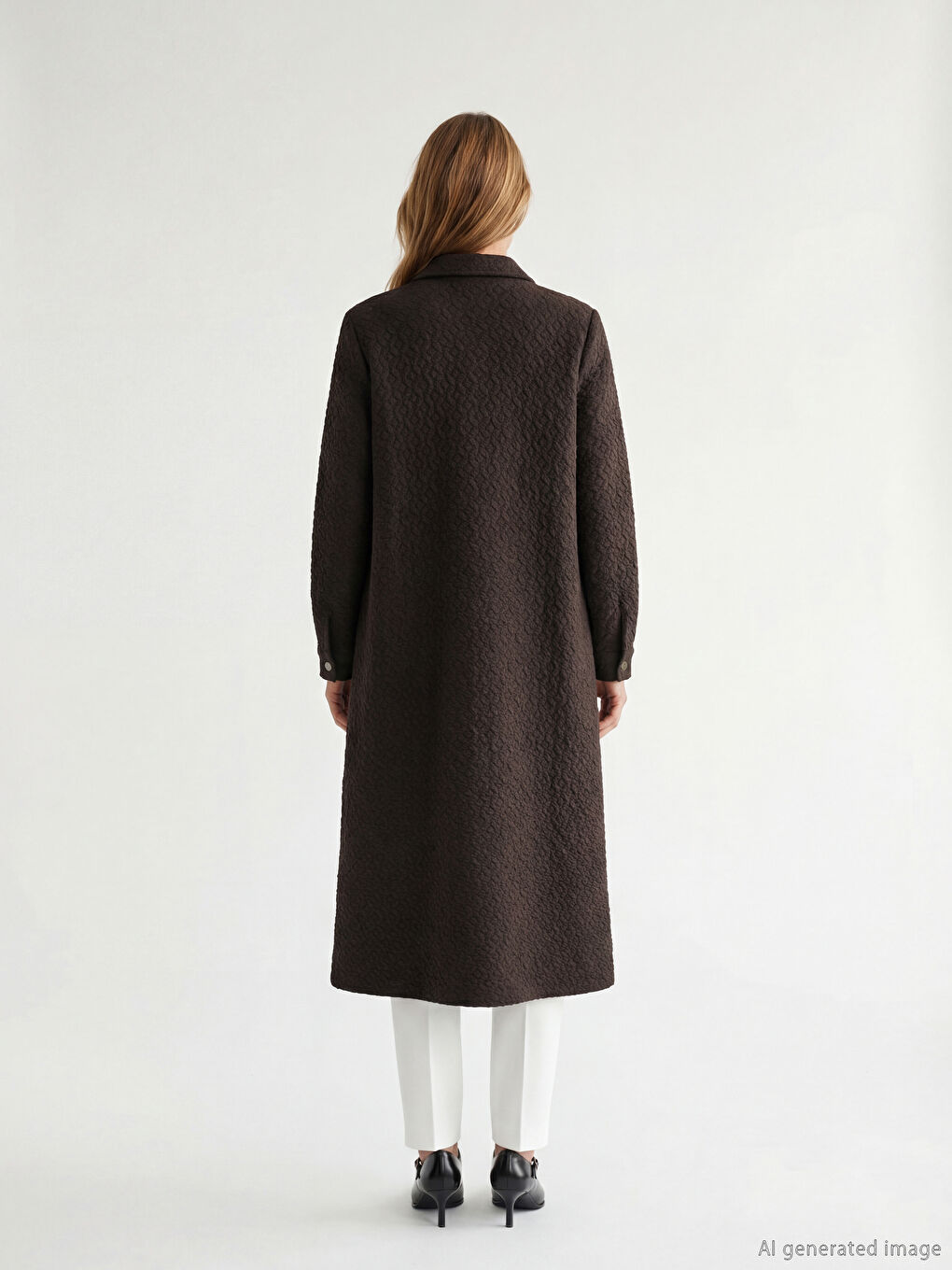 Textured Collar Abaya for Women-4