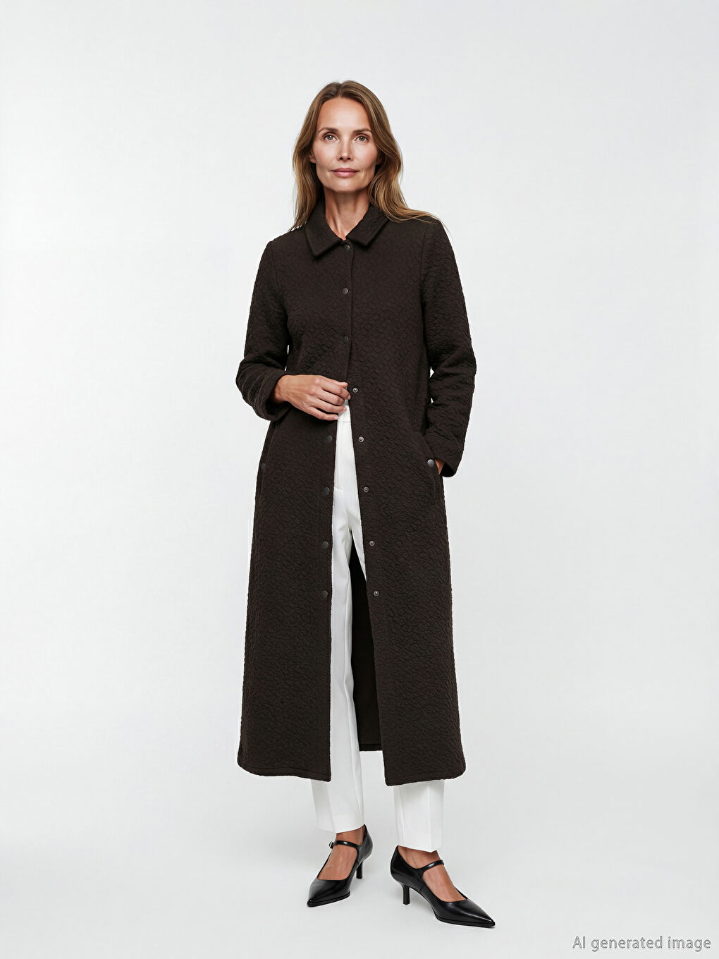 Textured Collar Abaya for Women-2