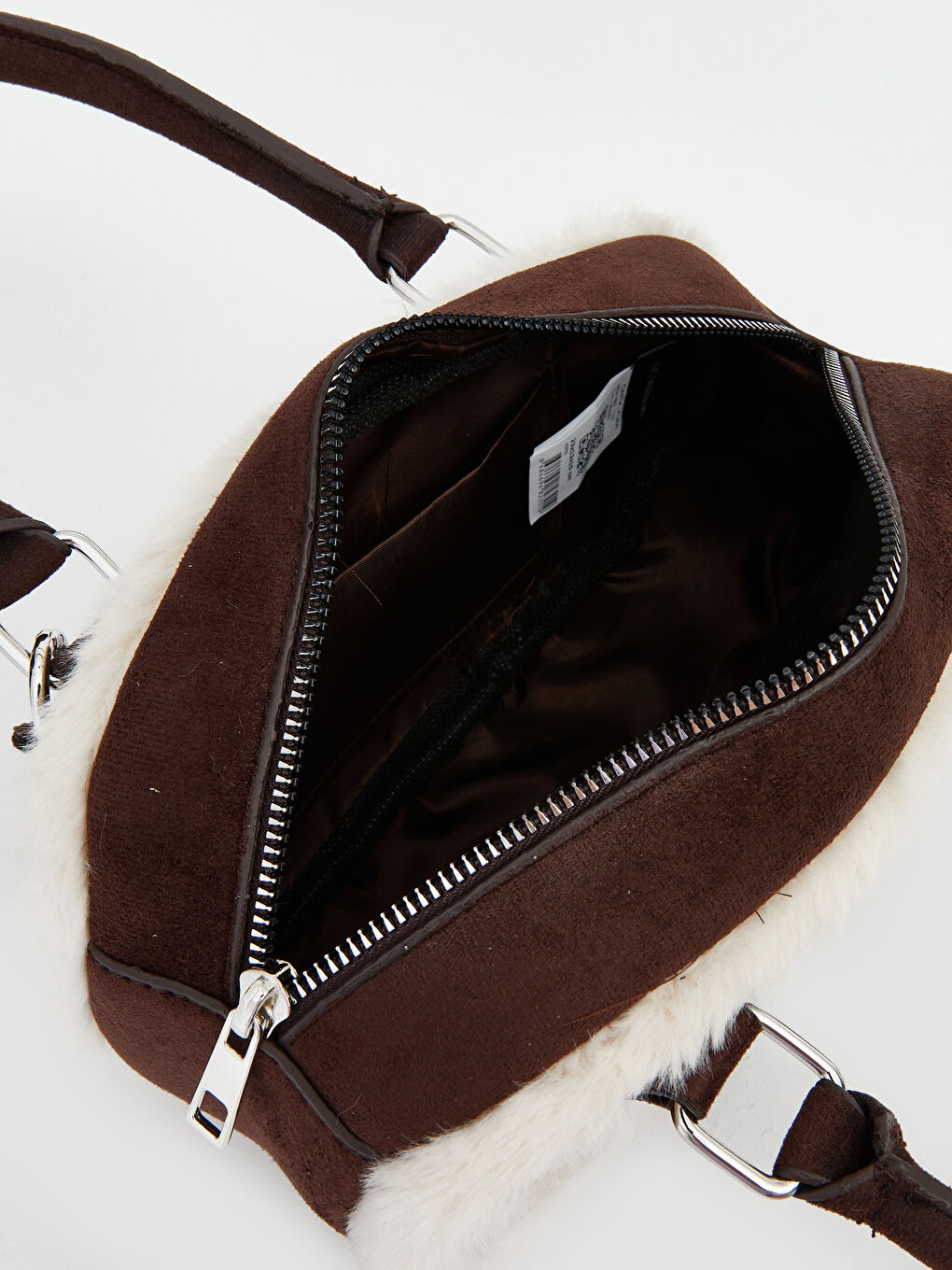 Kahverengi Kürklü Kadın Omuz Çantası-2