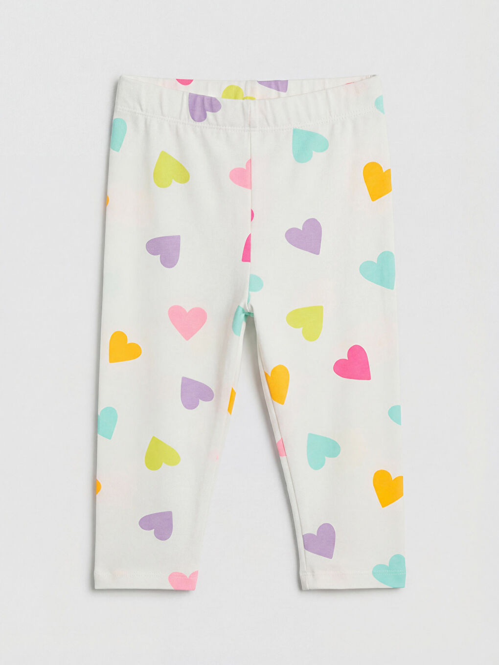 жүрек принті бар қыздарға арналған леггинстер