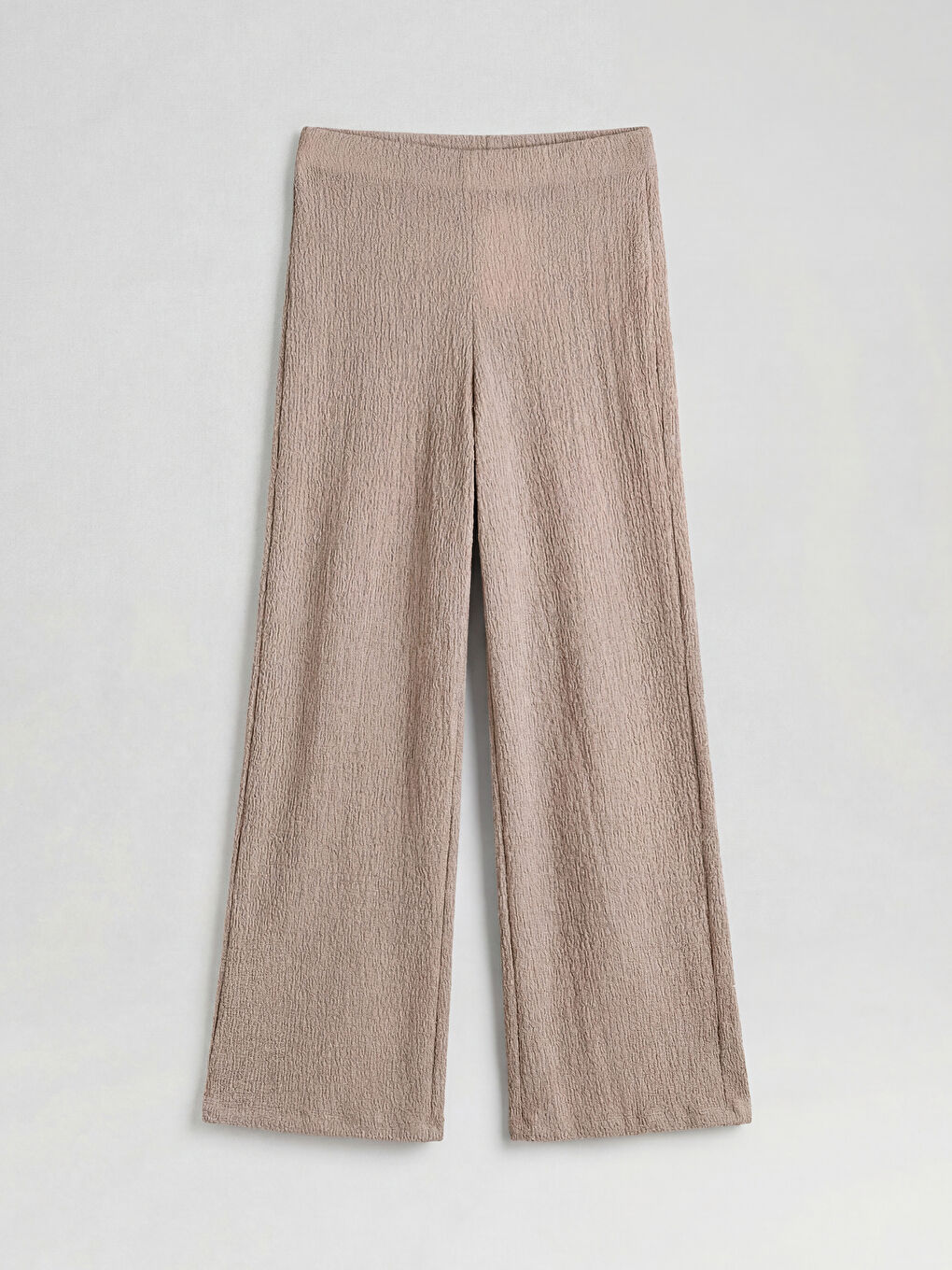 Kahverengi Beli Lastikli Dokulu Kadın Pantolon-4