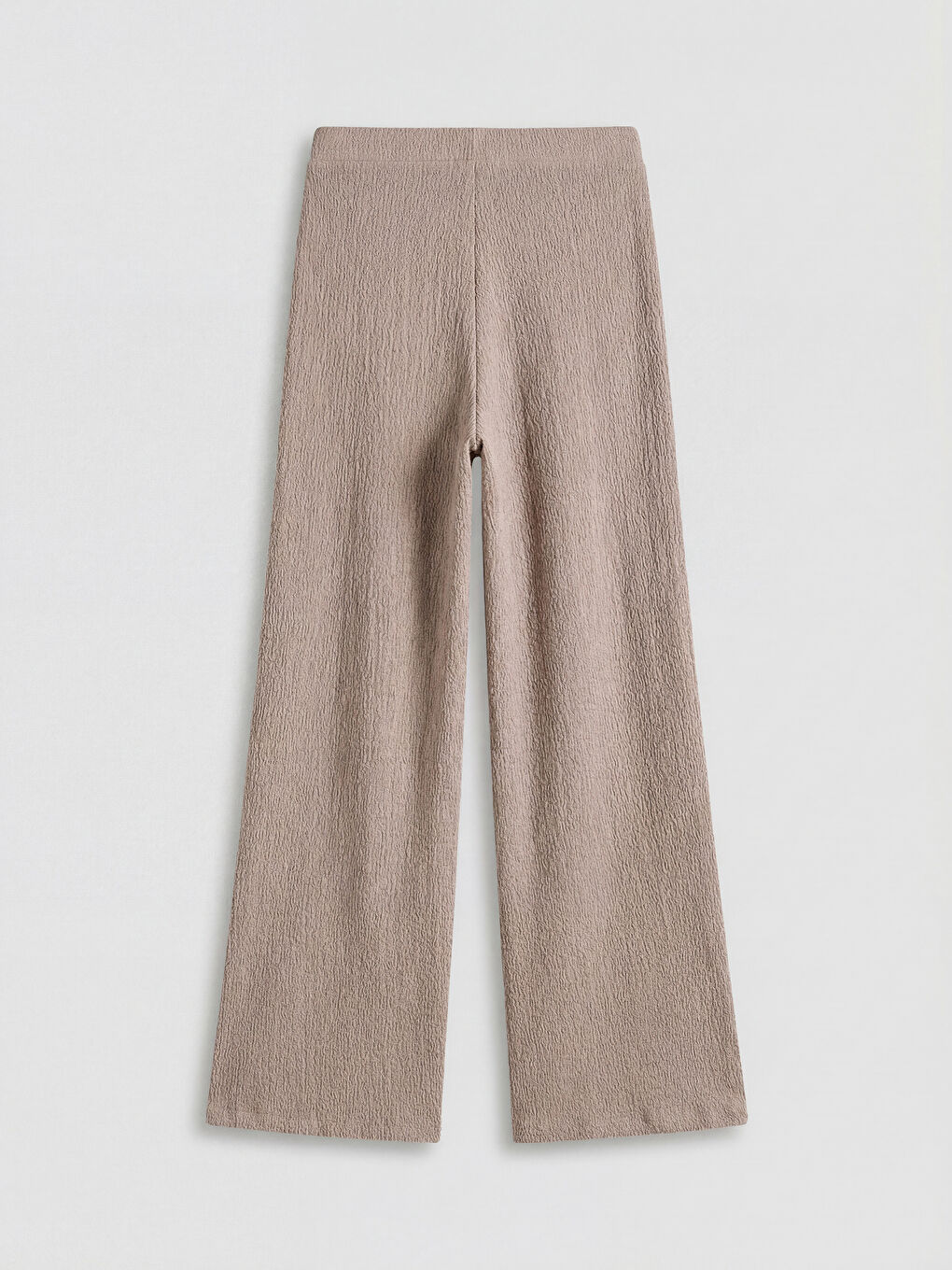 Kahverengi Beli Lastikli Dokulu Kadın Pantolon-5