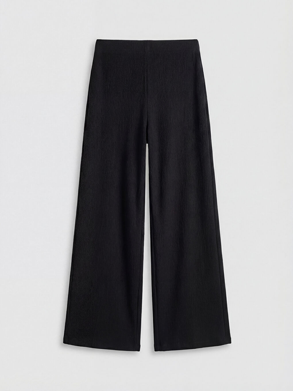 Siyah Beli Lastikli Dokulu Kadın Pantolon-5