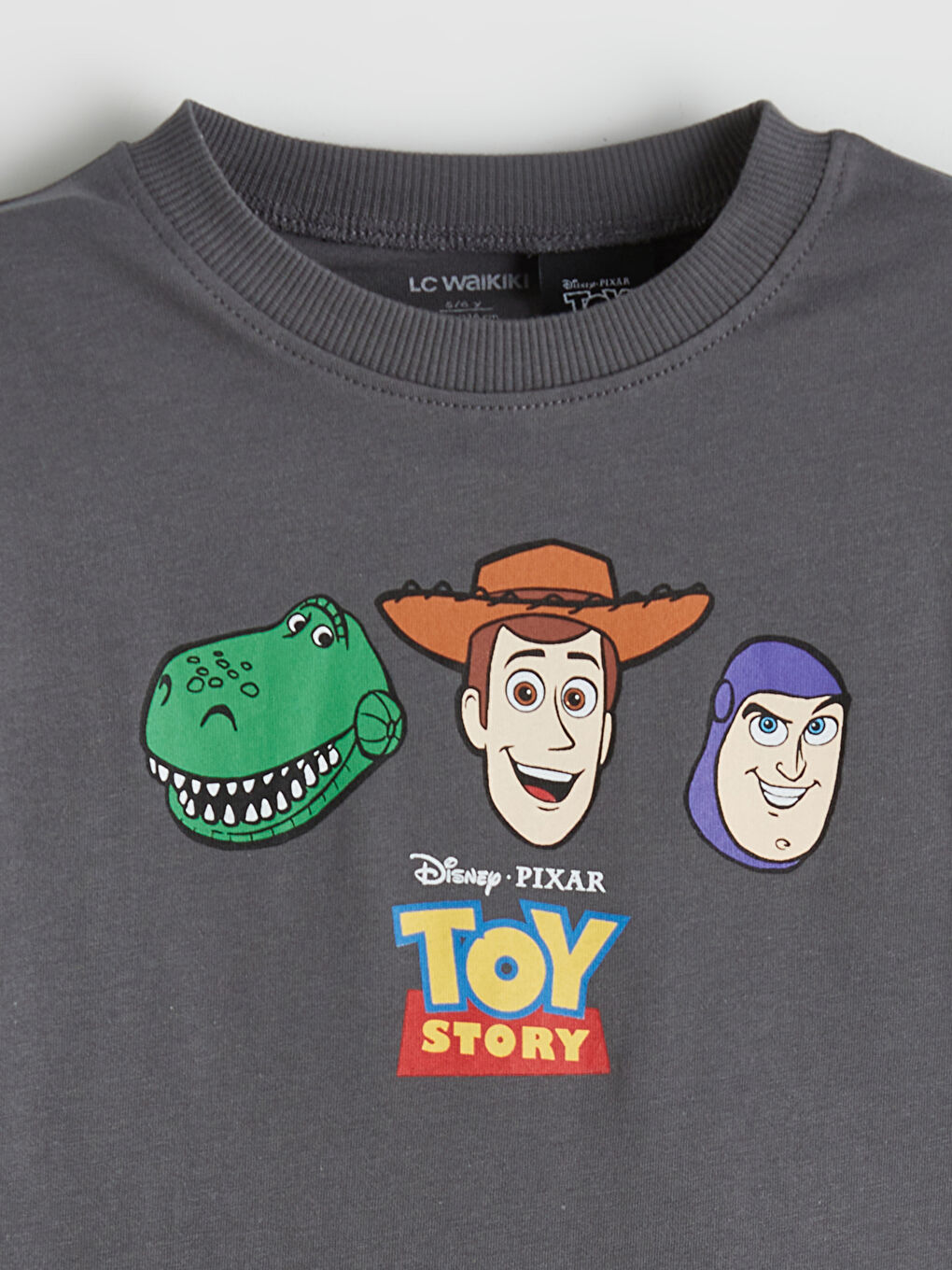 Gri Toy Story Baskılı Erkek Çocuk Tişört-2