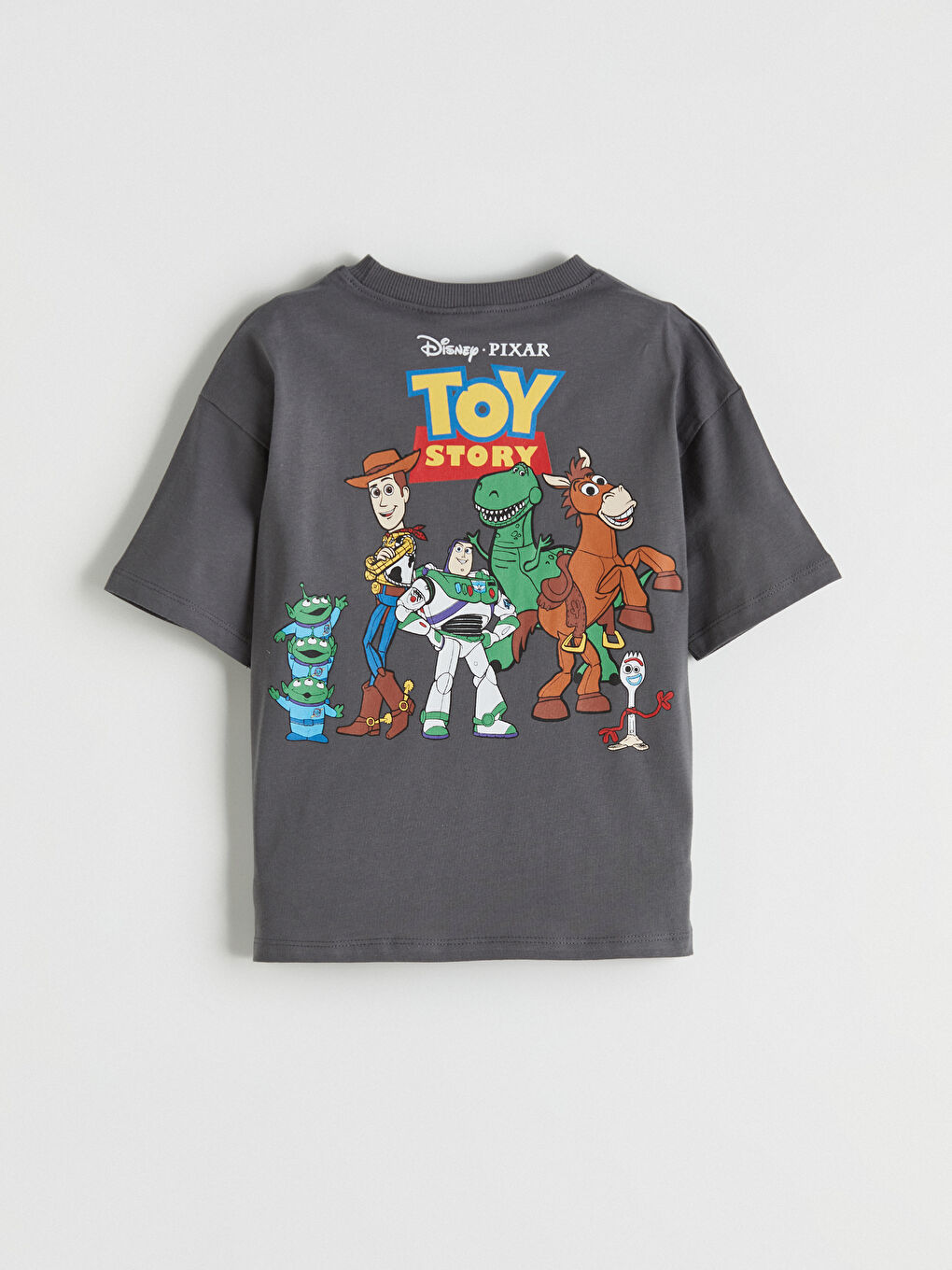 Gri Toy Story Baskılı Erkek Çocuk Tişört-3