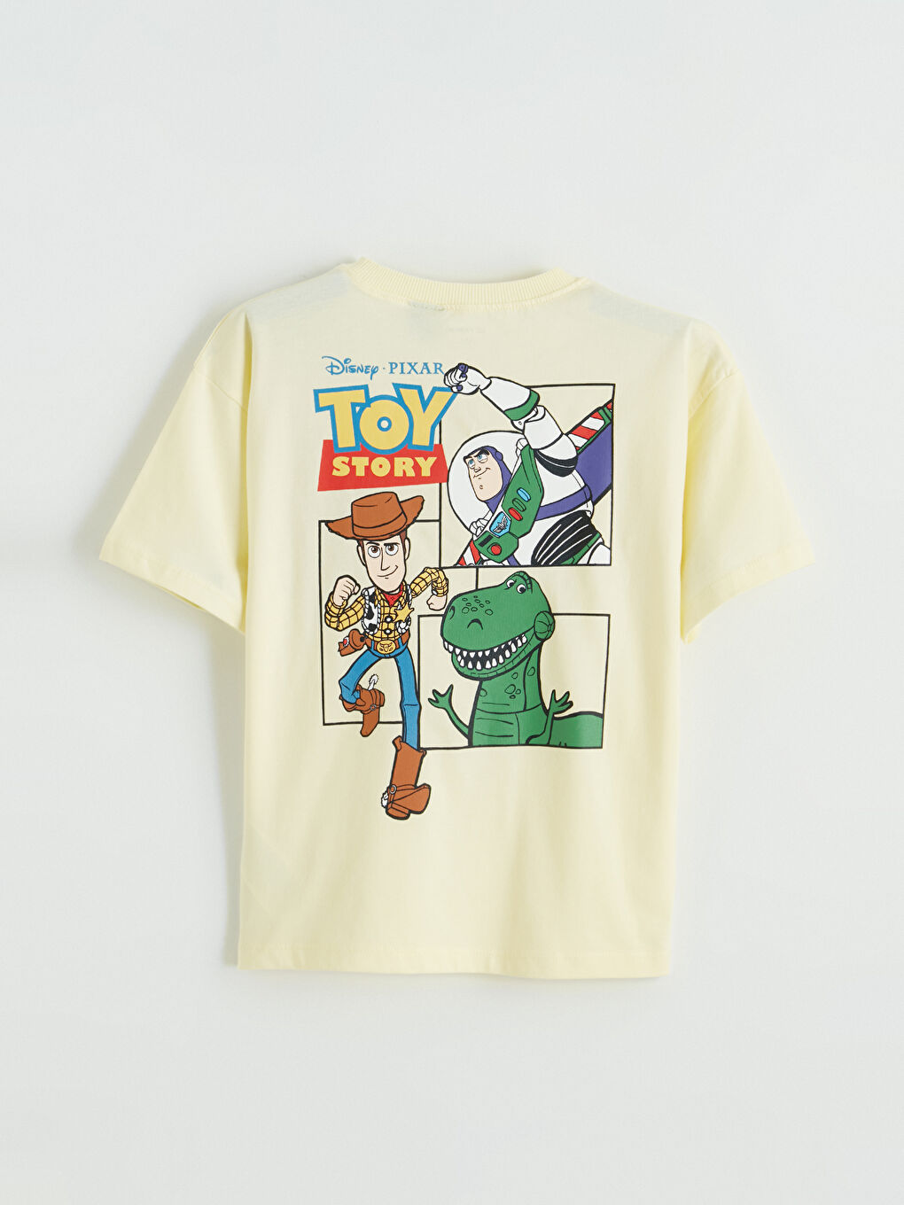 Sarı Bisiklet Yaka Toy Story Baskılı Erkek Çocuk Tişört-3