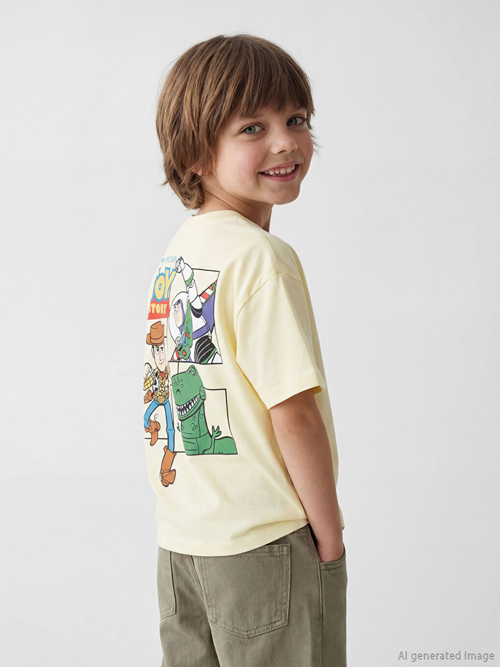 تيشيرت للأولاد مطبوع برقبة دائرية من توي ستوري-1