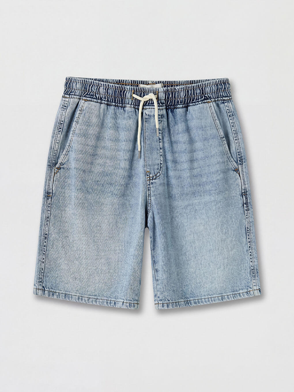 İndigo Loose Fit Erkek Jean Şort