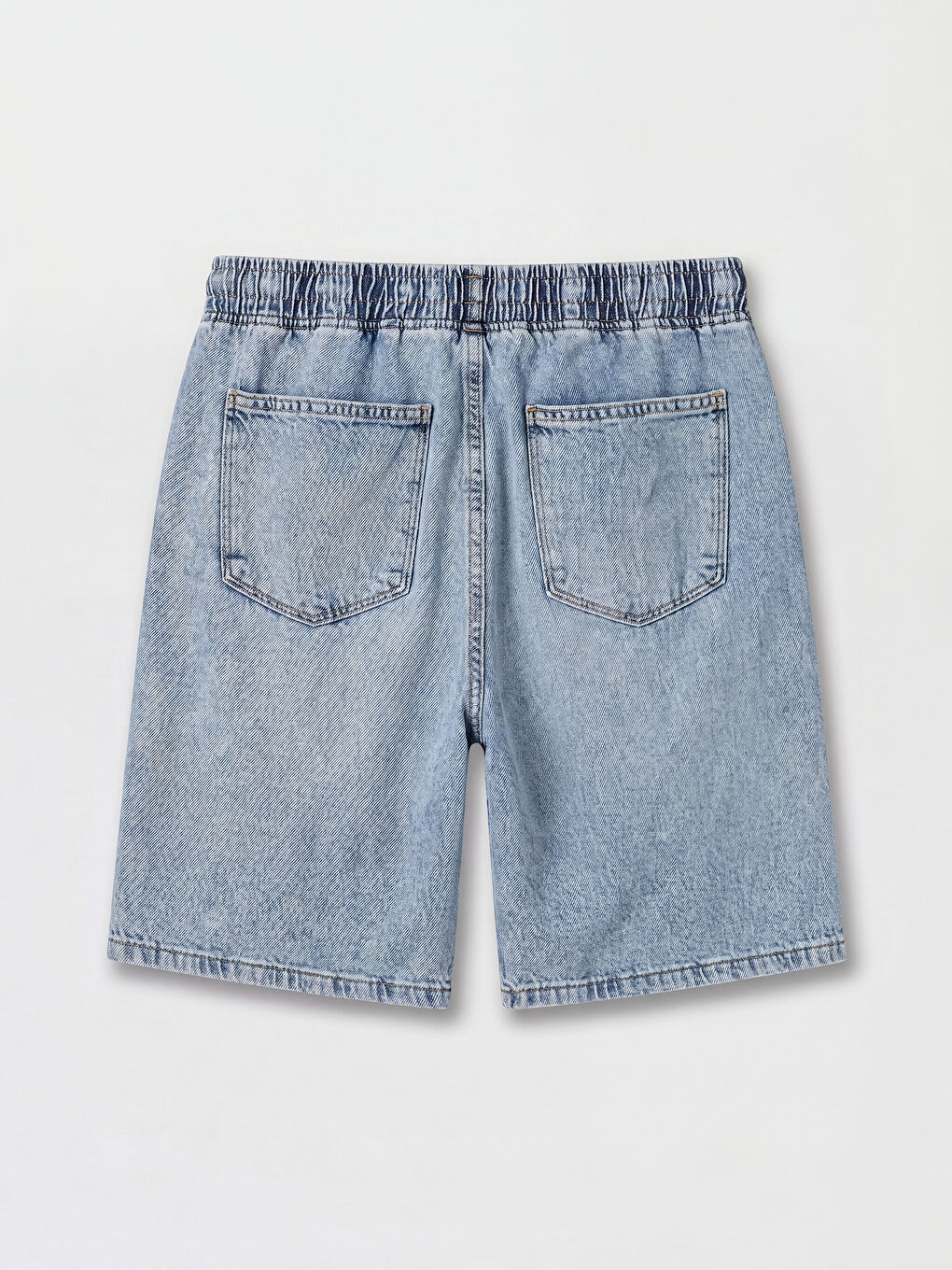 İndigo Loose Fit Erkek Jean Şort-1