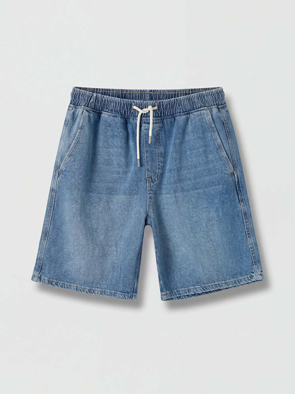 İndigo Loose Fit Erkek Jean Şort