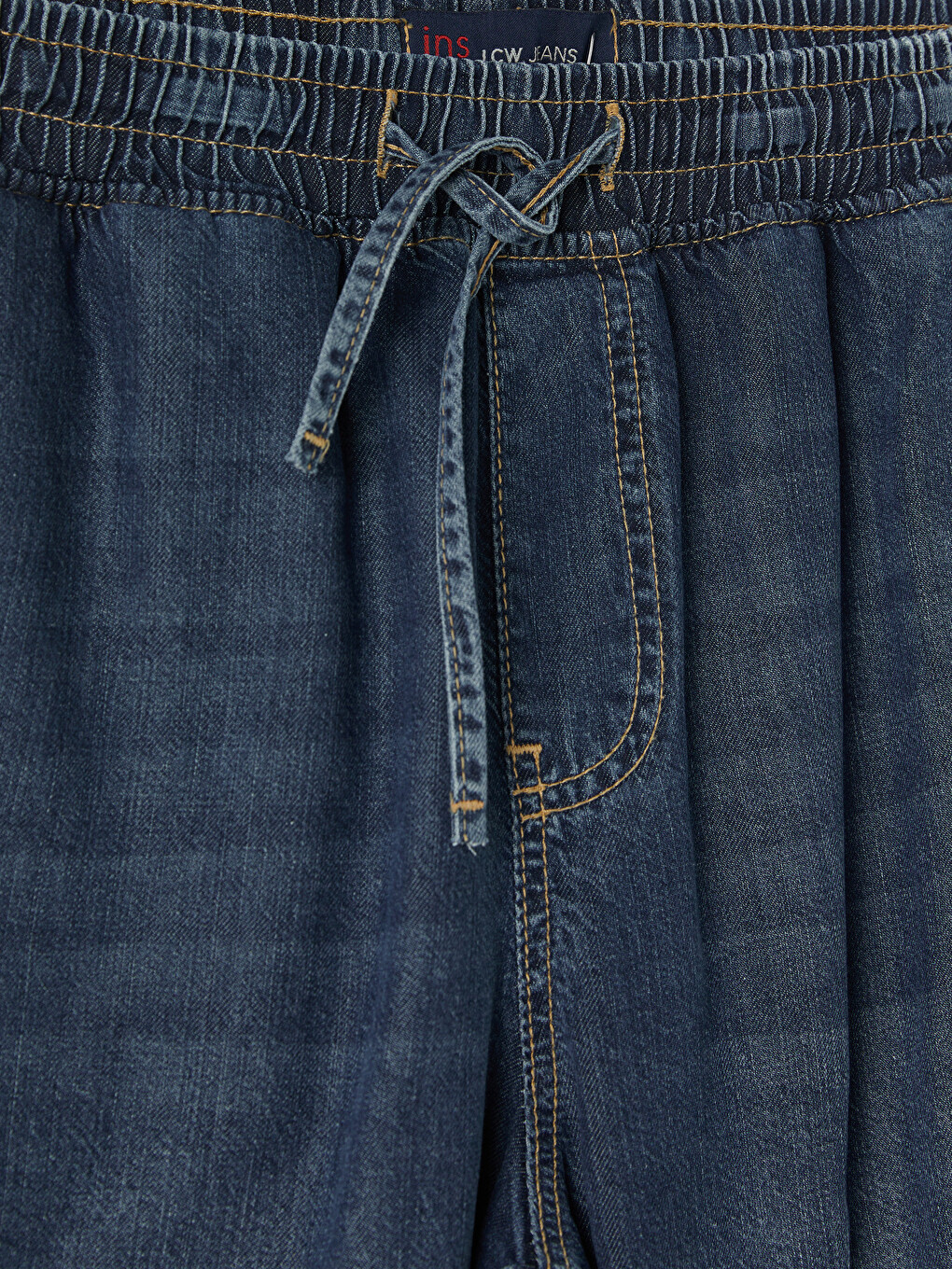 İndigo Loose Fit Erkek Jean Şort-2