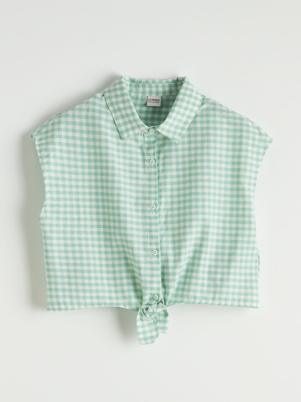 Yeşil Ekose Kız Çocuk Gömlek