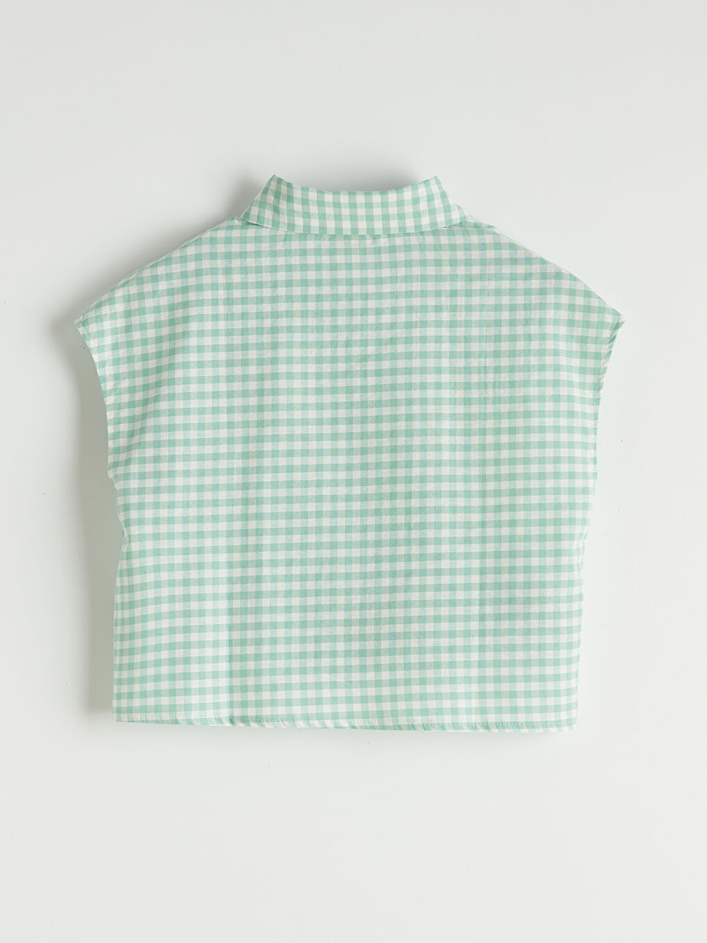 Yeşil Ekose Kız Çocuk Gömlek-1