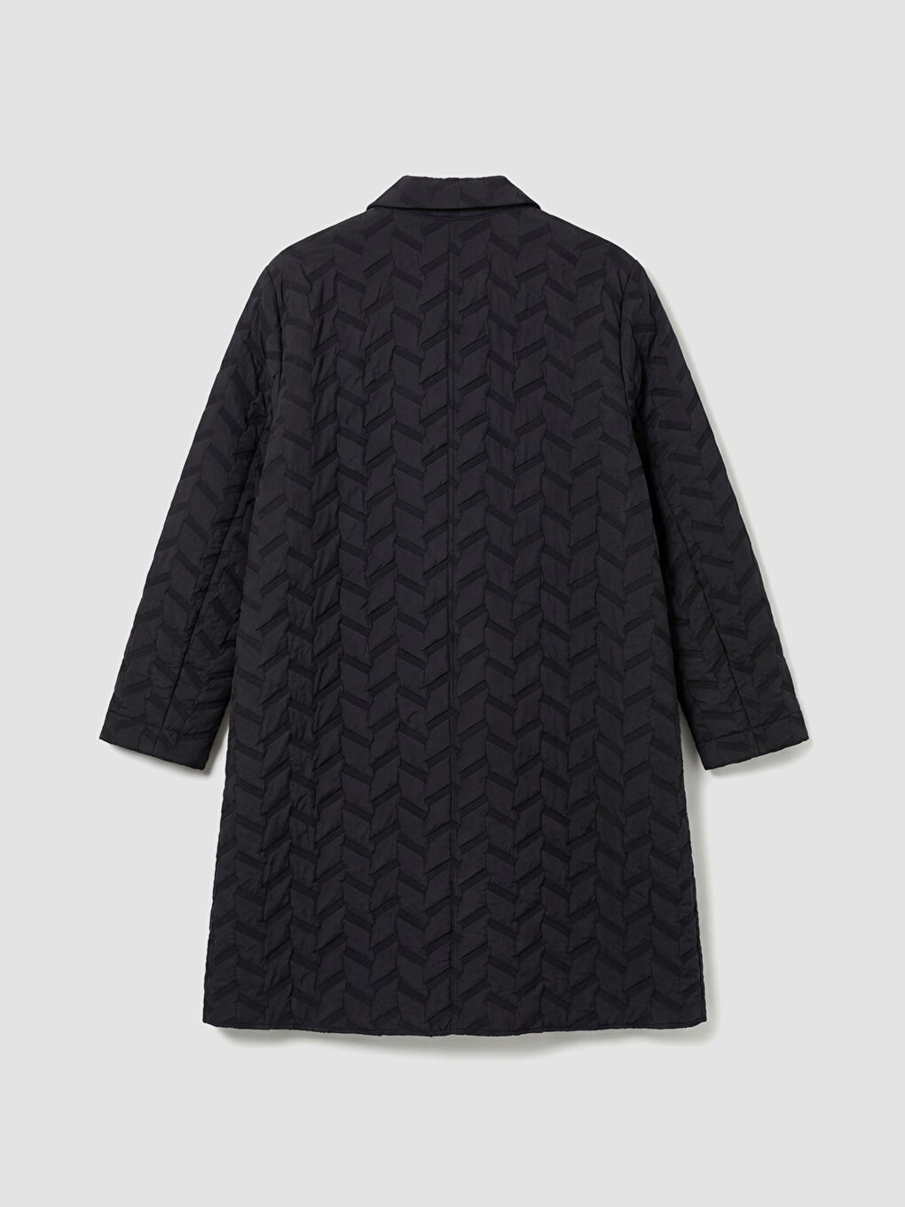 Women's Padded Jacket with Shirt Collar Detail-5