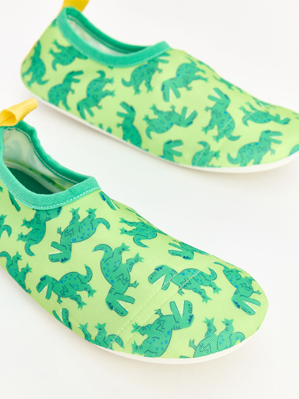 Yeşil Dinozor Desenli Erkek Çocuk Deniz Ayakkabısı-2