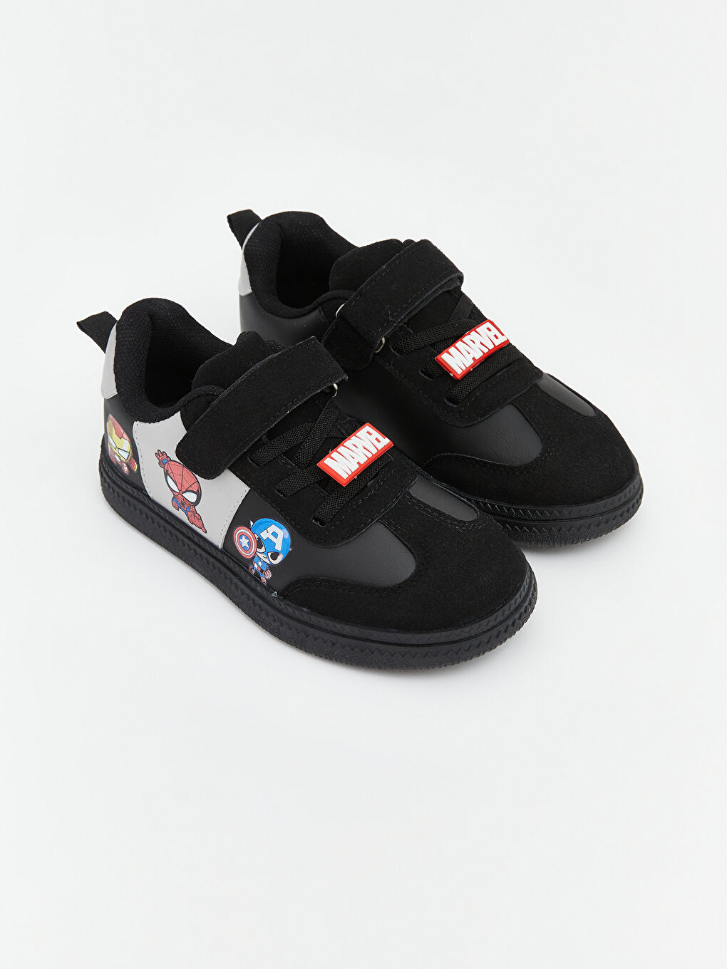 Siyah Marvel Baskılı Erkek Bebek Spor Ayakkabı