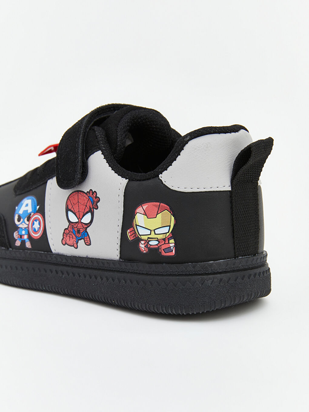 Siyah Marvel Baskılı Erkek Bebek Spor Ayakkabı-4